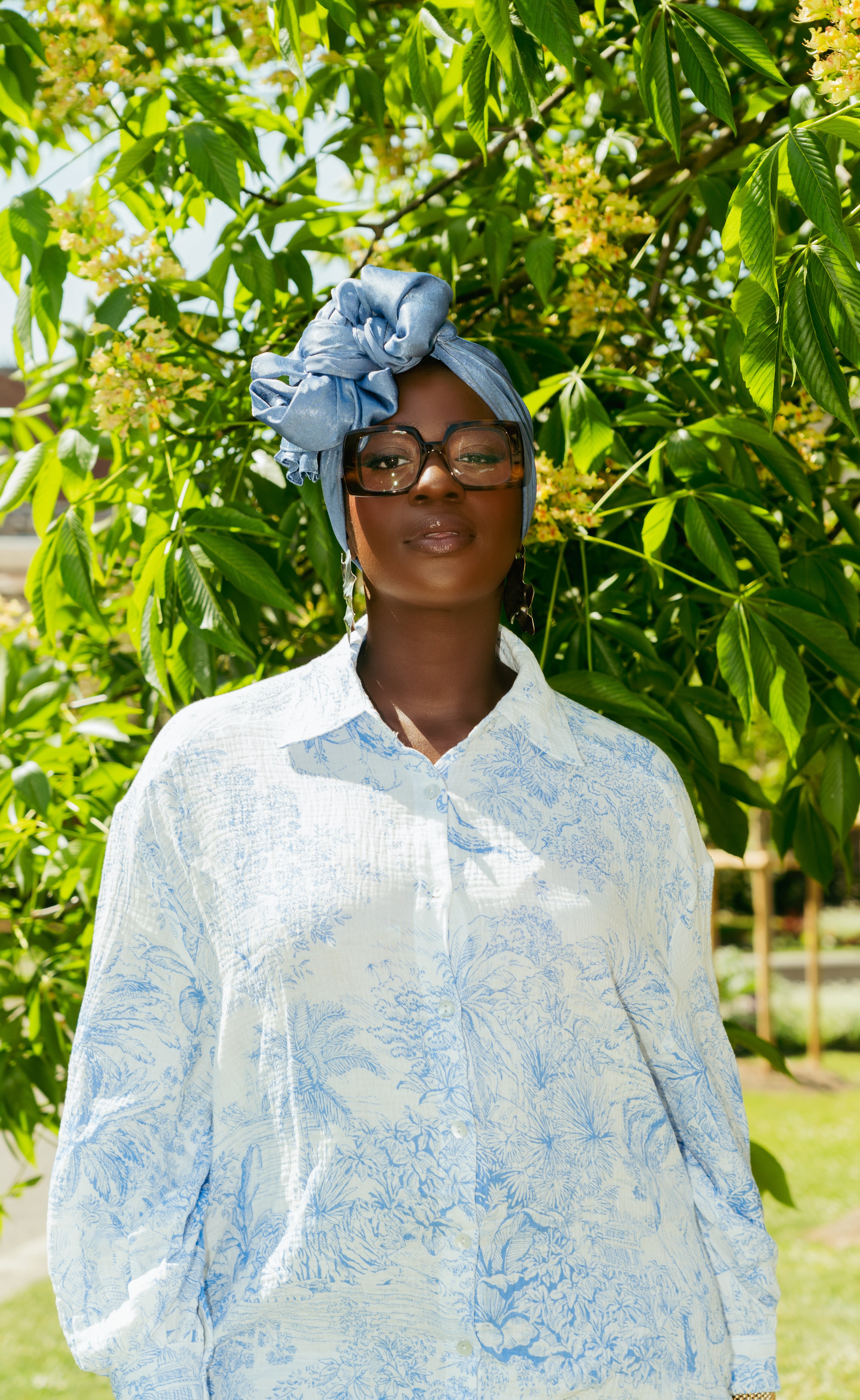 Foulard bleu jean