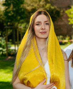 Foulard jaune moutarde