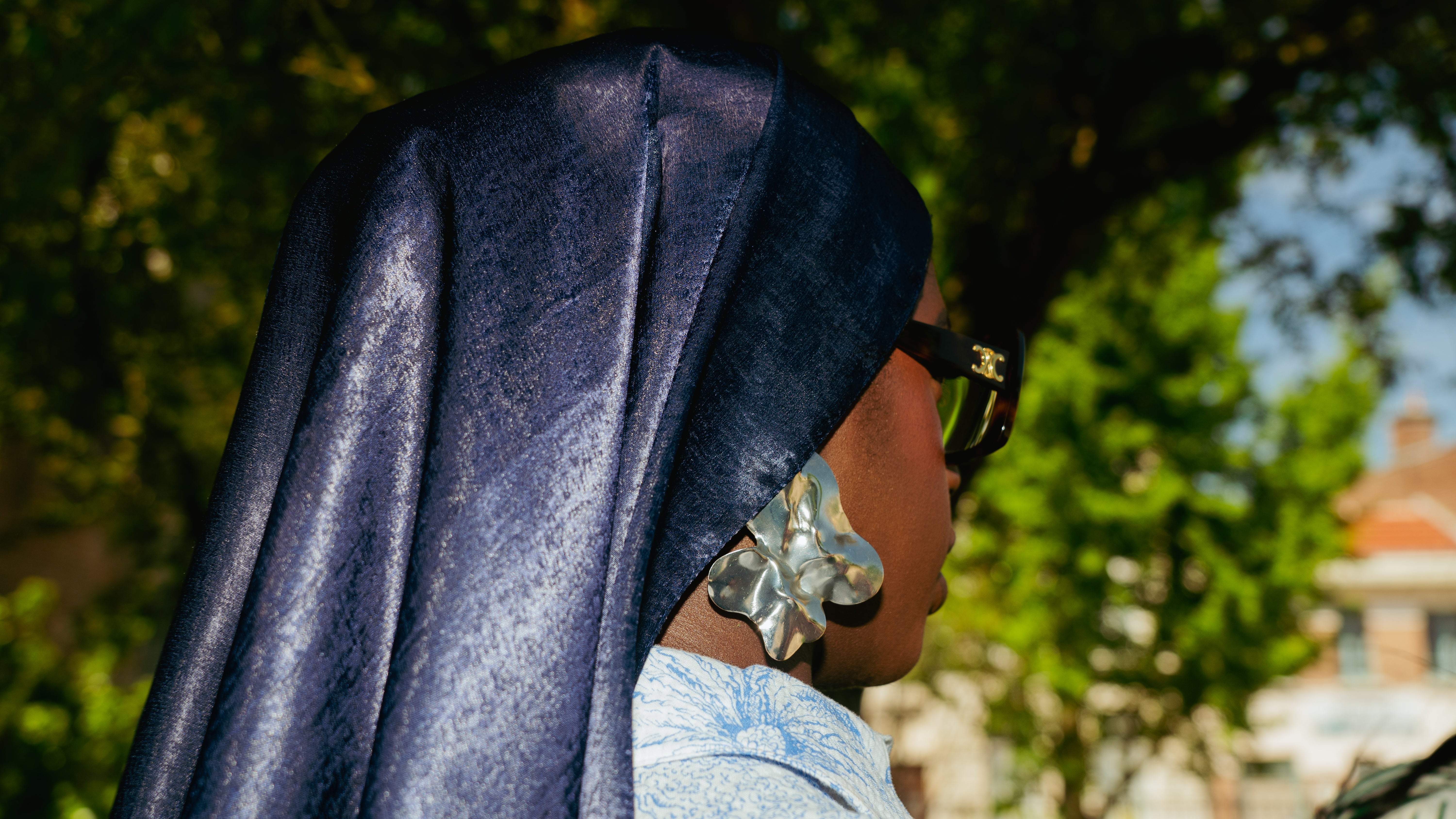 Foulard bleu marine